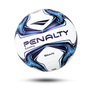 Bola Para Futebol De Campo Bravo Xxiv Branco e Azul Penalty